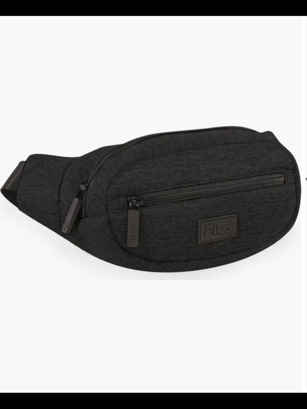 FILA Black Men's Belt Bag with Front Zip Pocket